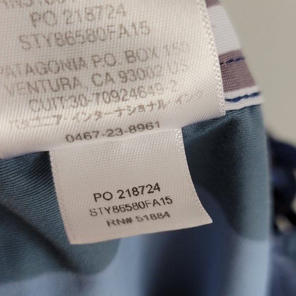 Patagonia Men 40 Blue Stripe Wavefarer Board Shorts Swim Trunks STY86580 - Picture 11 of 11